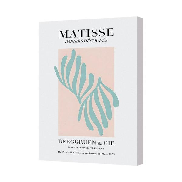 Benjamin Tate Design Matisse Inspired Abstract Leaf Canvas Wall Art Print With Gallery Frame