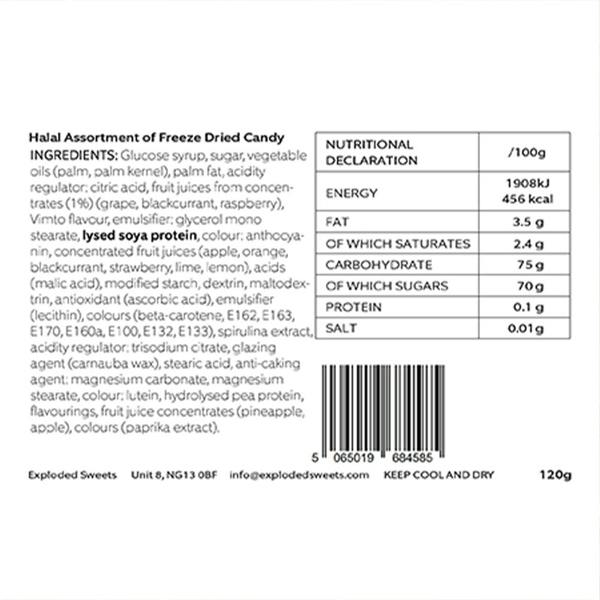 Exploded Sweets Freezie Bag - Halal | Exploded Sweets | Freeze Dried Sweets UK