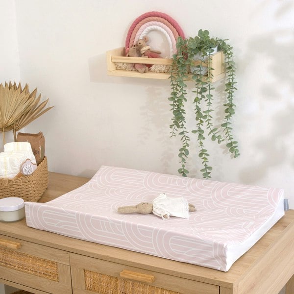 Anti-Roll Changing Mat - Melbourne (Powder Pink) - The Tiny Bed Company™