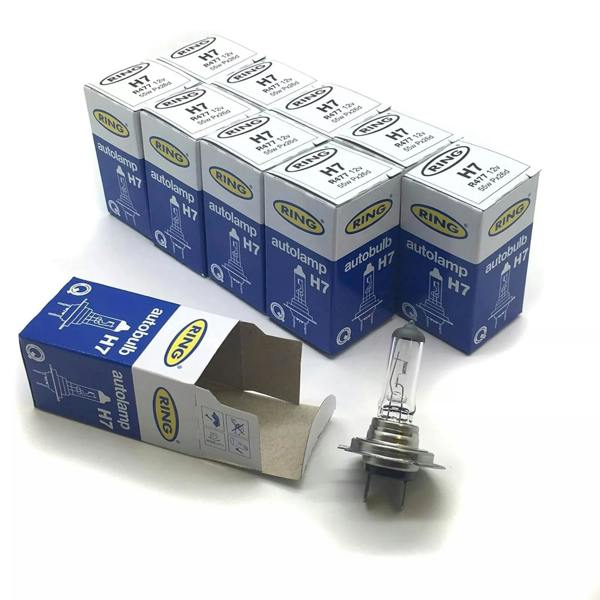 Ring H7 Headlight Headlamp Bulb 477 499 12V 55W E MARKED DIPPED BEAM 2 PIN PX2D Pack of x10