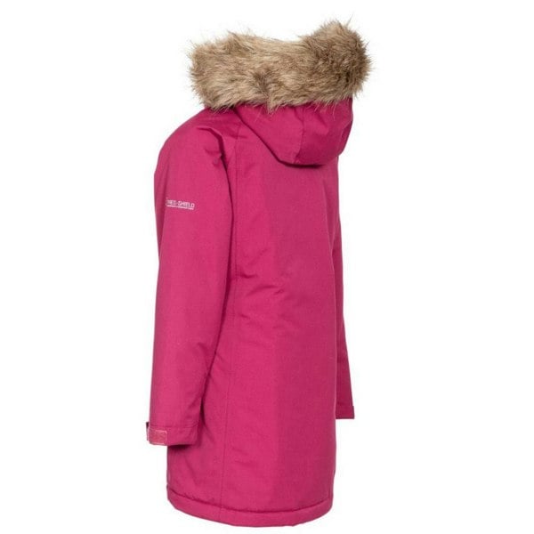 Trespass Childrens Girls Fame Waterproof Parka Jacket - Cranberry