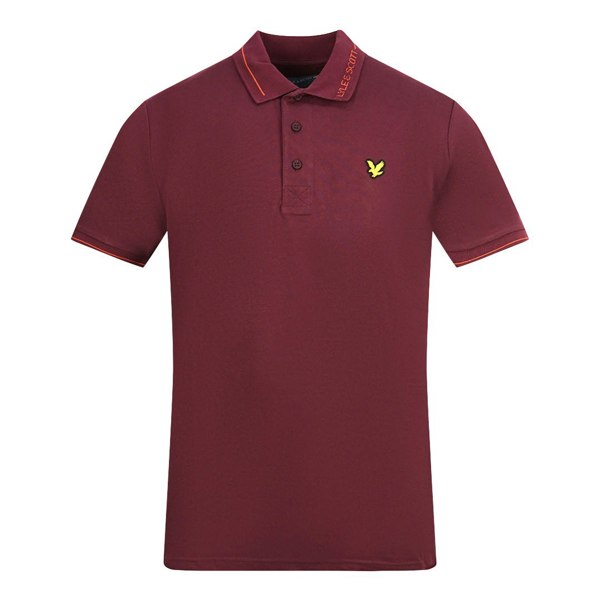 Lyle & Scott Branded Collar Polo Shirt - Red