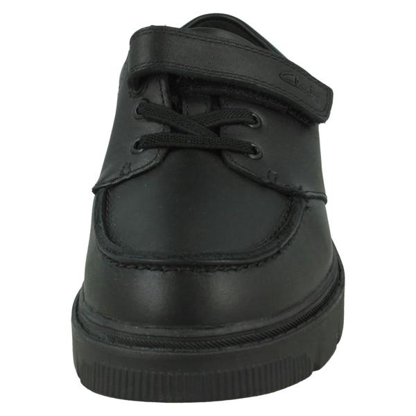 Clarks Boys Clarks Elasticaed Lace School Shoes Lorcam Edge K