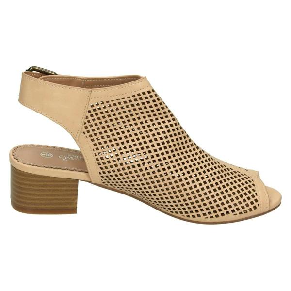 Savannah Ladies Savannah Mid Heel Peep Toe Sandals