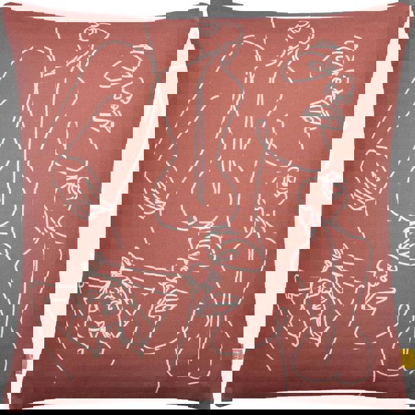 Furn Recycled Bodyart Cushion Cover - Red Clay