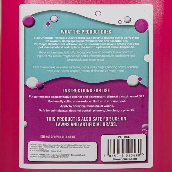 Samuel Alexander 5 Litre Bubblegum Scented Pet Disinfectant Cleaner
