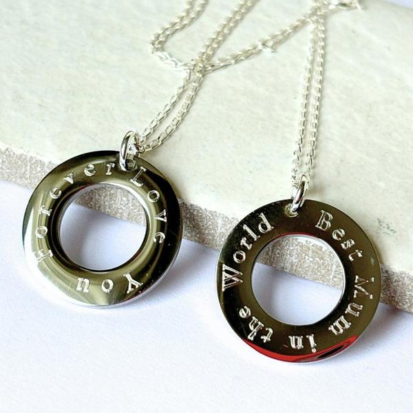 Personalised Engraved Infinity Necklace