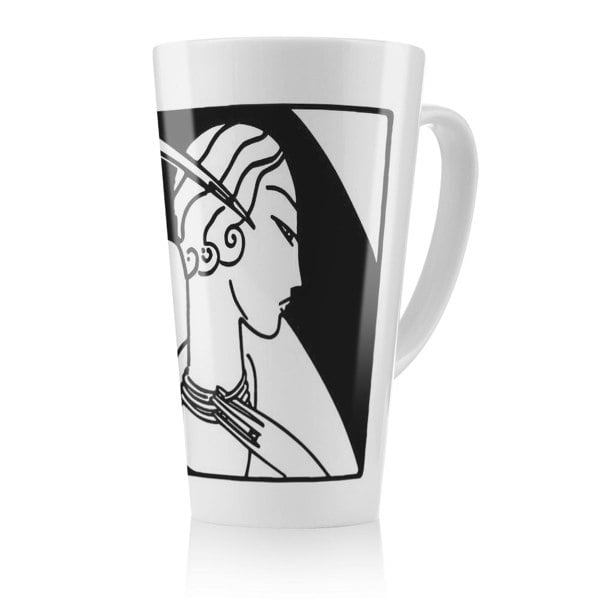 Benjamin Tate Design Art Deco Woman Latte Mug