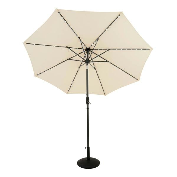 Jardi LED Tilt Parasol 2.7m With Tilt Base – Cream