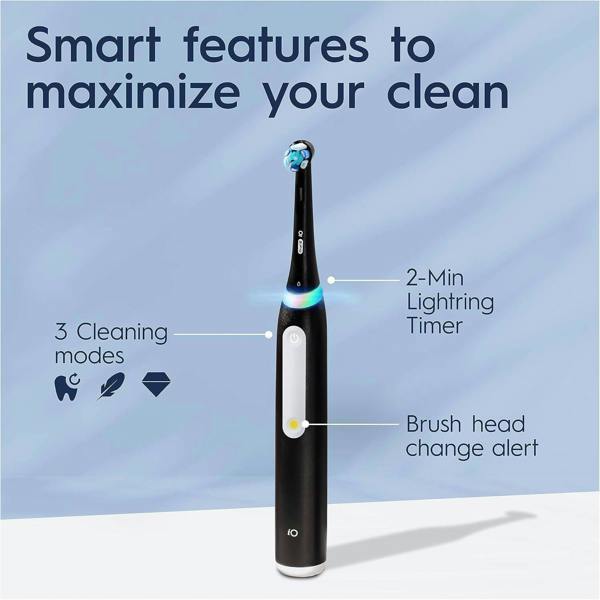 Dyzi iO3 Electric Toothbrush 2 Brush Heads Pressure Sensor And Travel Case