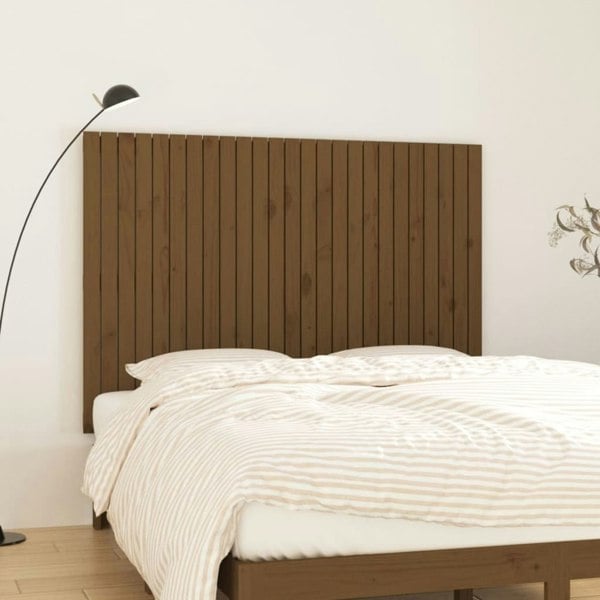 Berkfield Wall Headboard Honey Brown 159.5x3x110 cm Solid Wood Pine