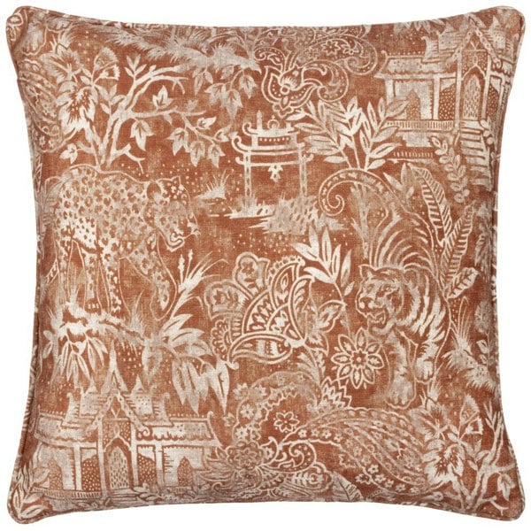 Wylder Chenille Bengal Tiger Cushion Cover - Amber