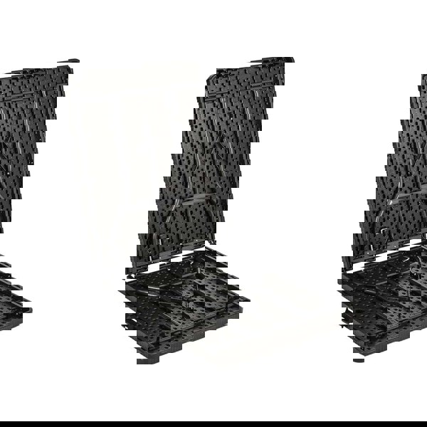 Portable Outdoor Folding Table - Rattan Plastic, Black Collapsible Design Foldtable table Living and Home