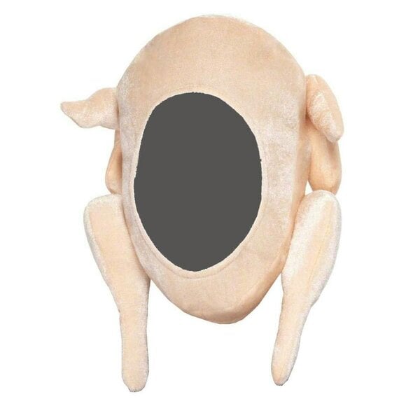 Shatchi Christmas Fancy Dress Turkey Hat Cap with 3D Legs, Fun Novelty Headwear for Parties and Seasonal Dress Up