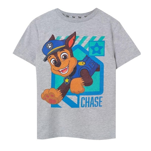 Paw Patrol Boys Chase T-Shirt - Grey Marl