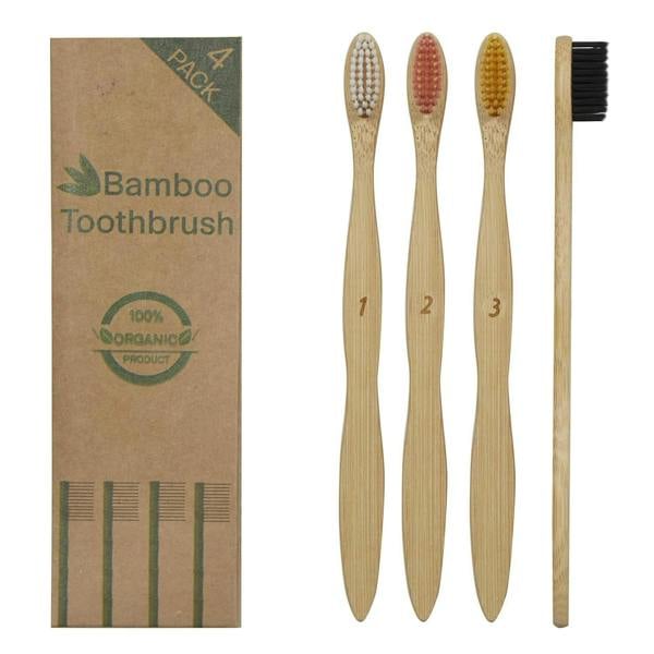 Top 3 Bamboo Toothbrush Pack of 4