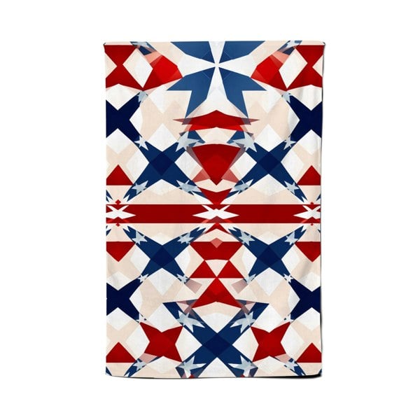 Warren Reed American Flag Abstract Pattern Tea Towel