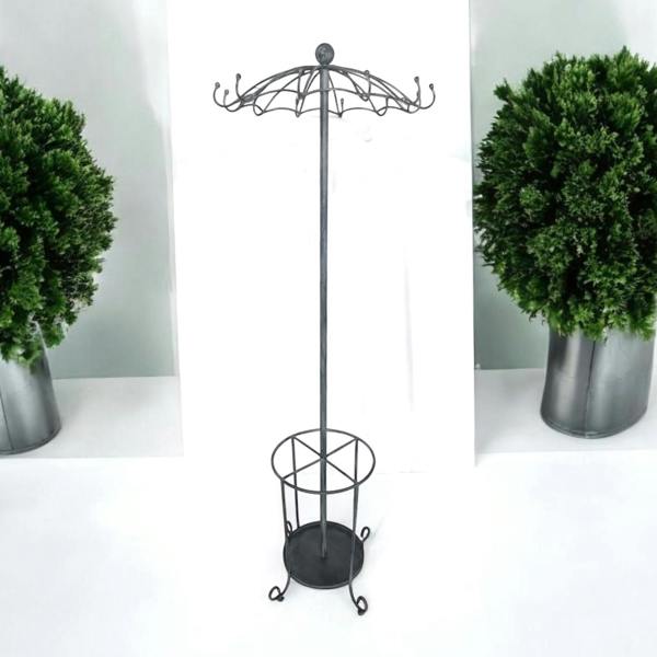 172CM GREY METAL COAT STAND/ UMBRELLA HOLD
