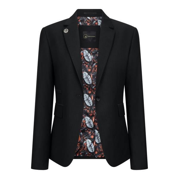 TruClothing Women's 3 Piece Tailored Fit Plain Black Formal Office Suit