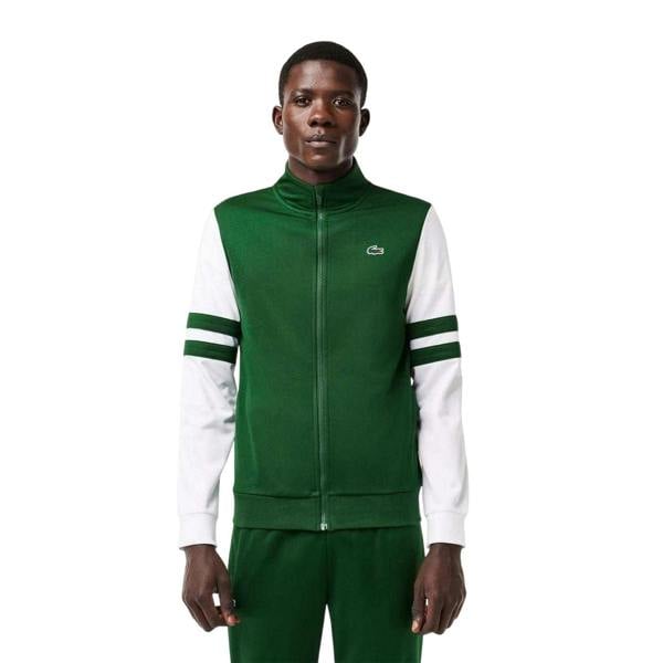 Lacoste Mens Stretch Classic Tennis Sweatshirt - Green/White - 