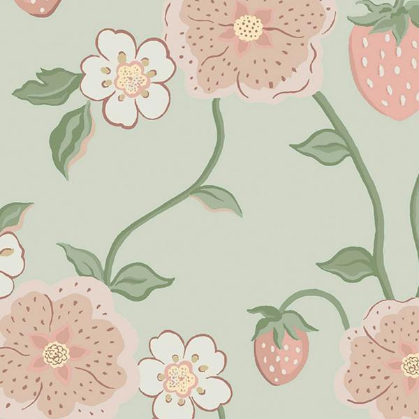 Cath Kidston Strawberry Sage Wallpaper