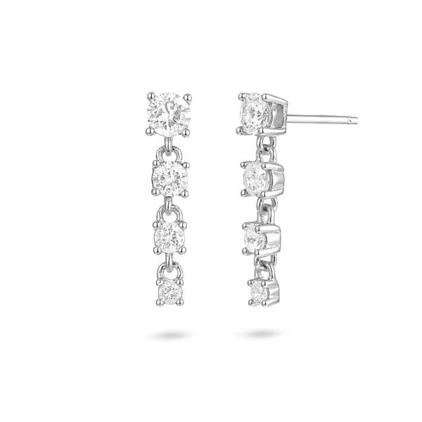 Gold Trip Long Crystal Gemstone Drop Earrings