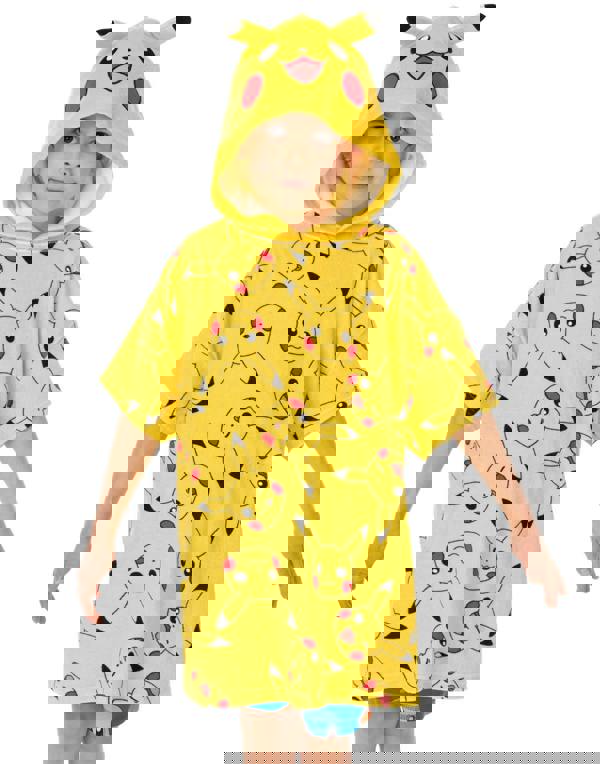 Pokemon Unisex Kids Yellow Poncho Towel