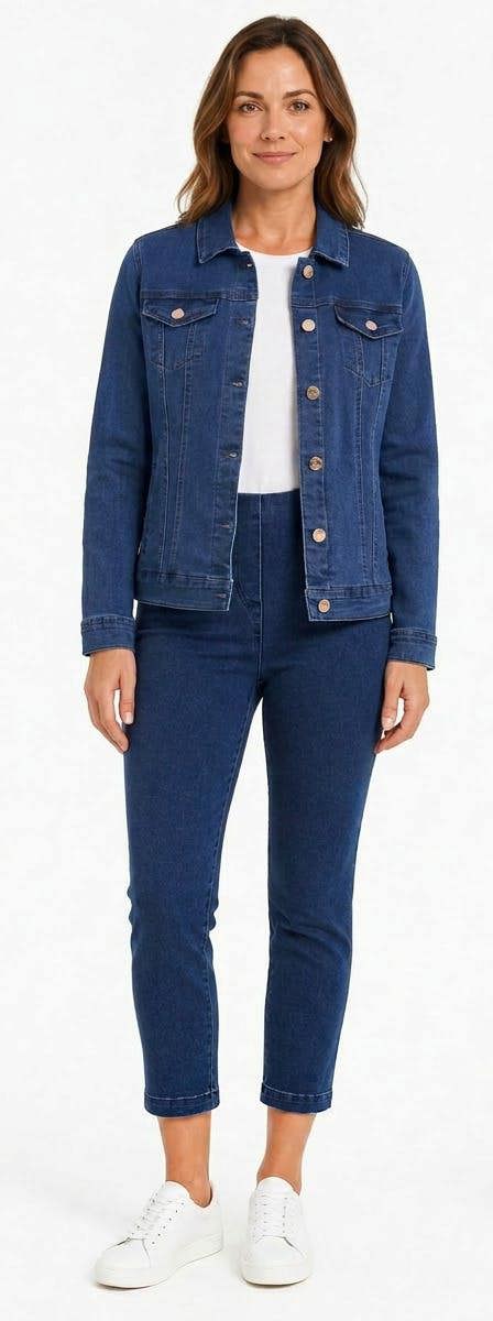 PennyPlain Cropped Jeggings -Blue Wash
