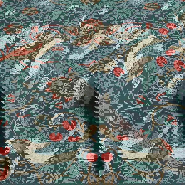 William Morris At Home Strawberry Thief Wallpaper | Deep Blue