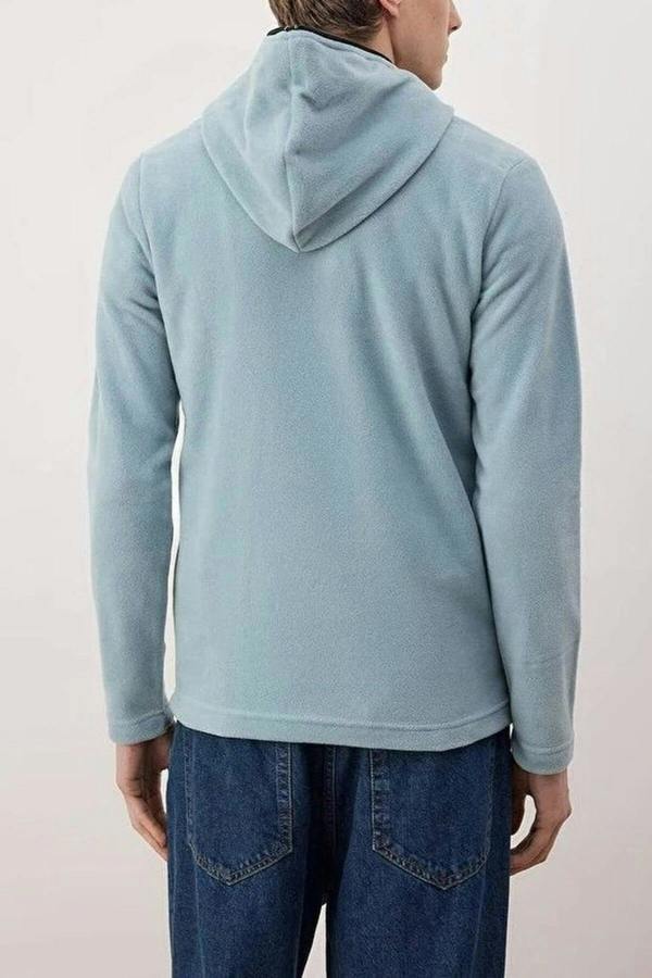 WOVCOR Slim Fit Fleece Zippered Hooded Men's Sweatshirt
