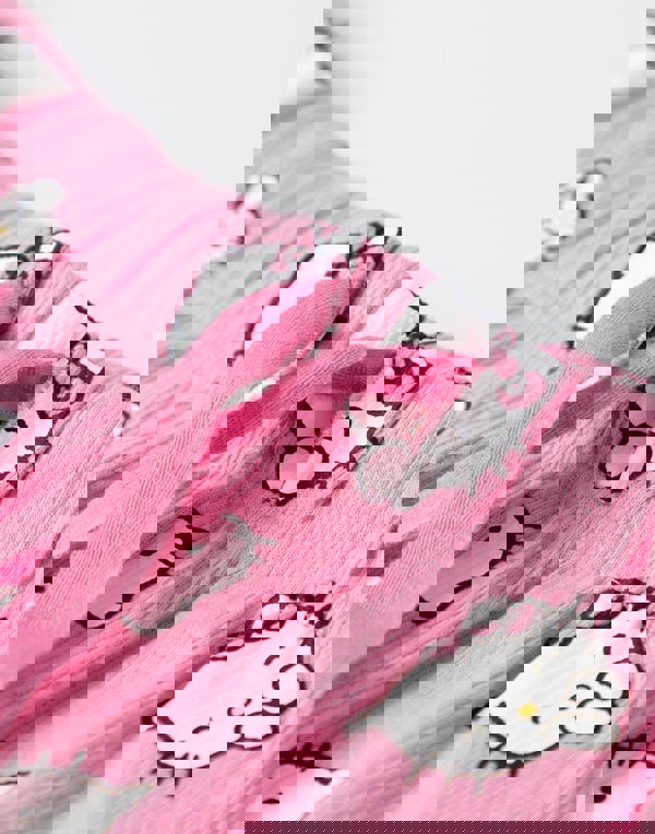 Hello Kitty Womens Pink Character Vest and Shorts Pyjama Set