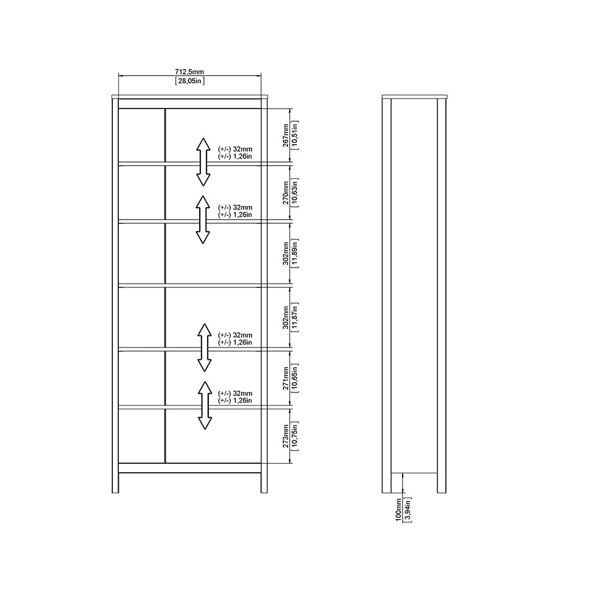 Furniture To Go Madrid Bookcase in Matt Black
