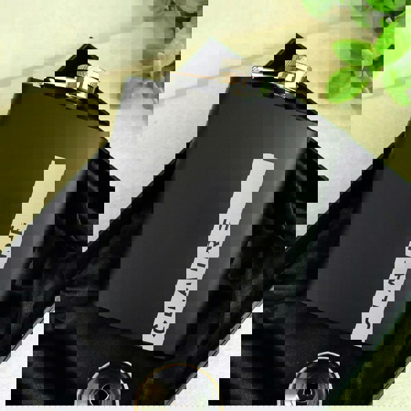 Personalised Memento Company Personalised Name Only Black Hip Flask