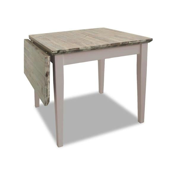 Statement Furniture Florence Square Extendable Kitchen Dining Table, Drop Down Leaf Small Table