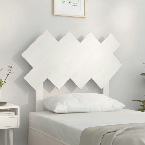 Berkfield Bed Headboard White 92x3x81 cm Solid Wood Pine