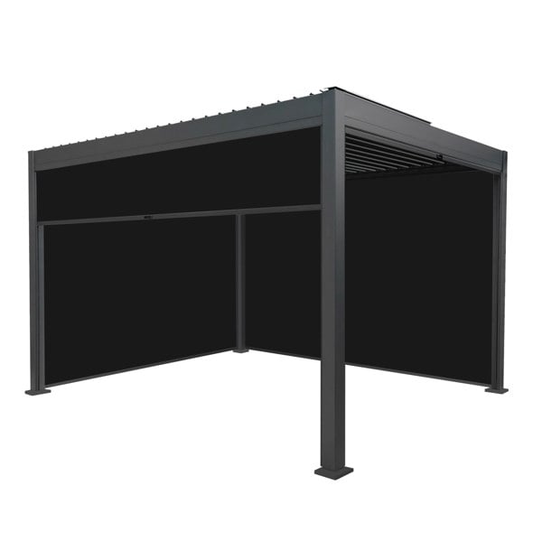 Monstershop Aluminium Pergola With Anthracite Blinds - 3m x 4m
