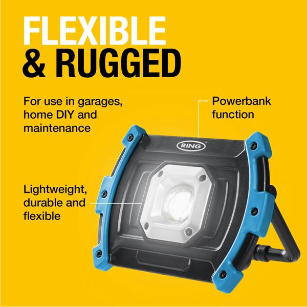 Ring Automotive Ring RWL600 LED Rechargeable Work Light 600 Lumens Workshop Lamp Powerbank