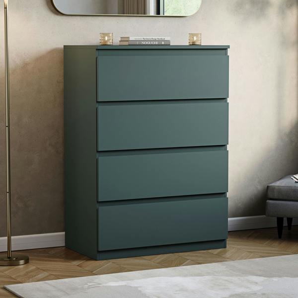 Vida Designs Denver 4 Drawer Chest, Black