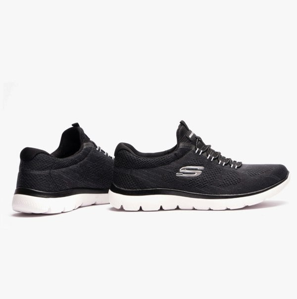 Skechers 150113/BKW SUMMITS-FUN FLARE Womens Shoes Black/White