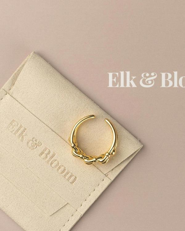 Elk & Bloom Thick 18K Gold Chain Link Ring