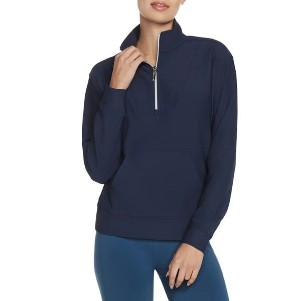 Skechers Women's GoLuxe Quarter Zip Pullover - Navy