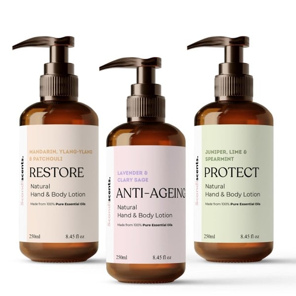 Complete Hand & Body Lotion Kit - Scandiscents, waterless diffuser, essential oils, fragrance oils