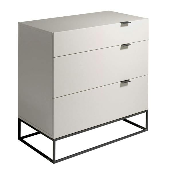 Angel Cerdá Chest of Drawers Grey Wood and Black Steel 7020