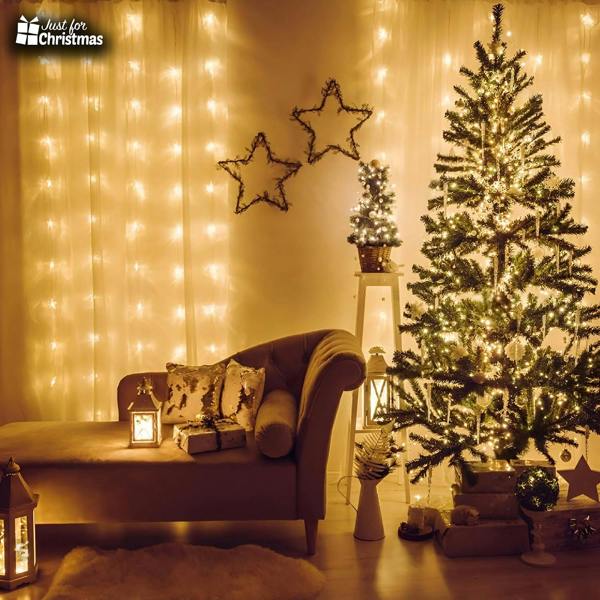 Just for Christmas String Lights Warm White LED Fairy Lights with Remote Controller 8 Modes, Timer, Battery Operated Indoor & Outdoor Xmas Lights