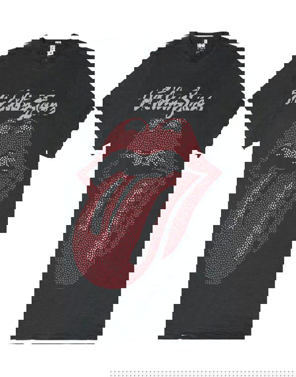 Amplified Clothing Mens Grey Rolling Stones Short Sleeved T-Shirt