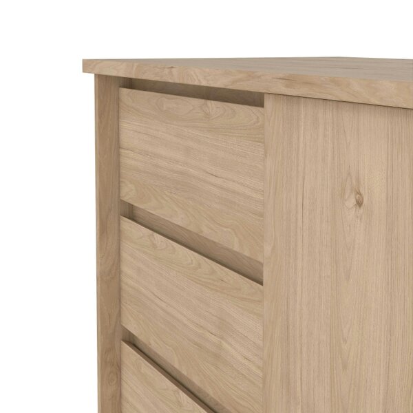Wyld Haus Budapest Natural Oak Effect Wood Storage Unit 1 Door 3 Drawers