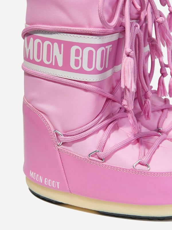 Moon Boot Girls Icon Nylon Snow Boots in Pink