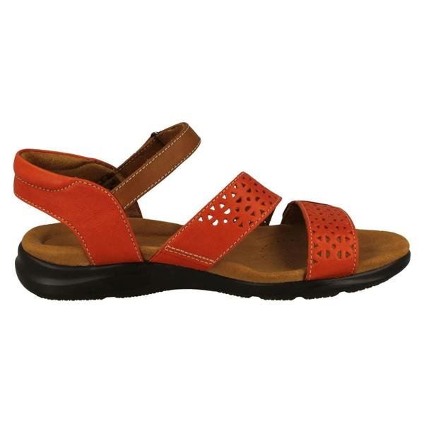 Clarks Ladies Clarks Cut Out Detailed Strappy Wedge Sandals Kitly Way