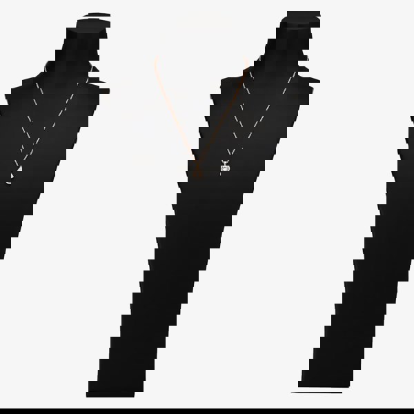 Starbright Rose Pear-cut Cubic Zirconia Halo Pendant THB-01P 3A RGP