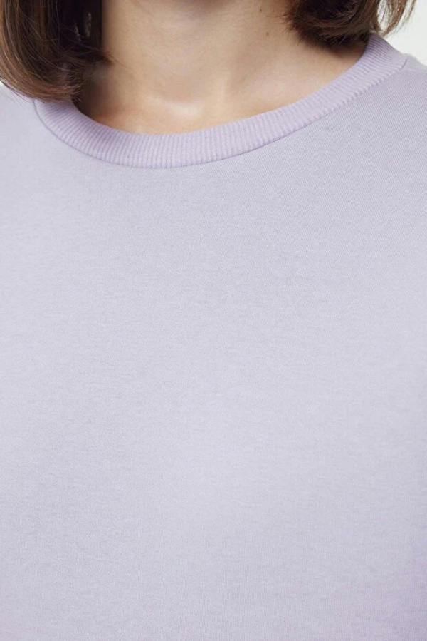 Hoxton Gal Thick Fleece-Lined Regular Fit Crew Neck Basic Knit Sweatshirt